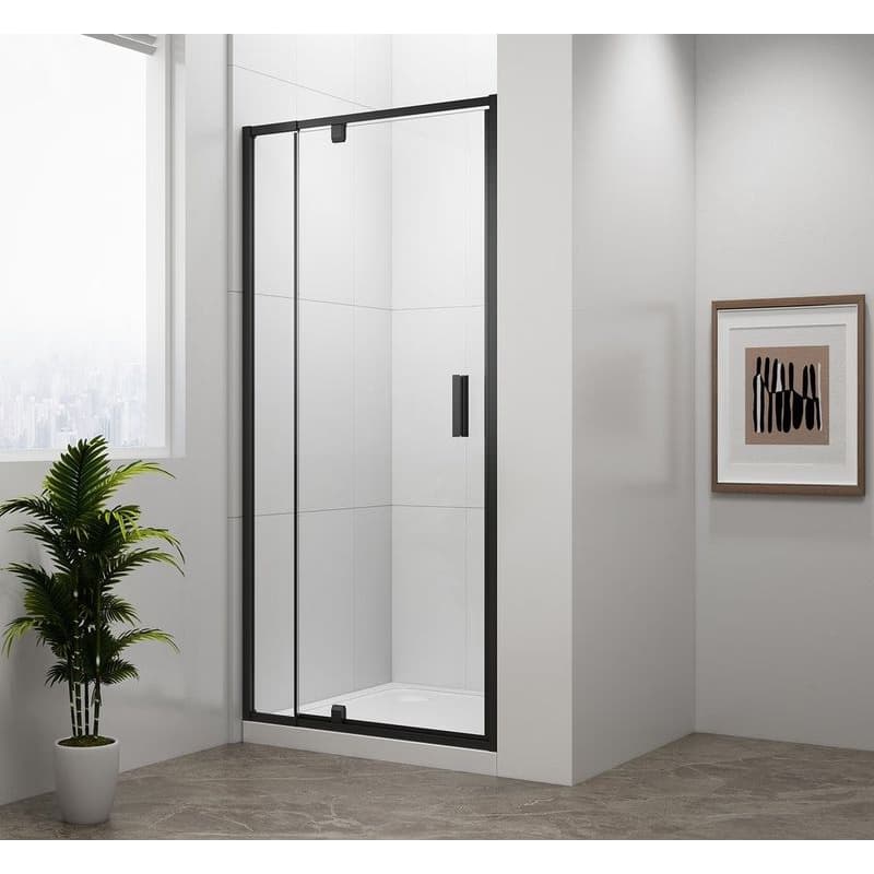 POLYSAN - EASY BLACK otočné sprchové dvere 880-1020, číre sklo EL1715B 1