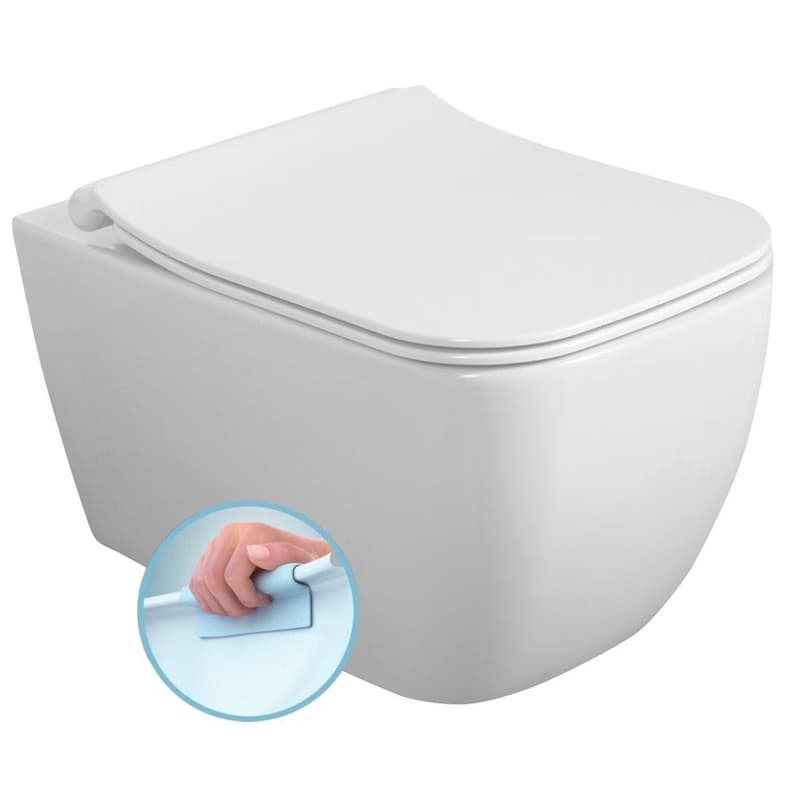 ISVEA - VEA závesná WC misa, Rimless, 34,5x52cm, biela 10VA02001