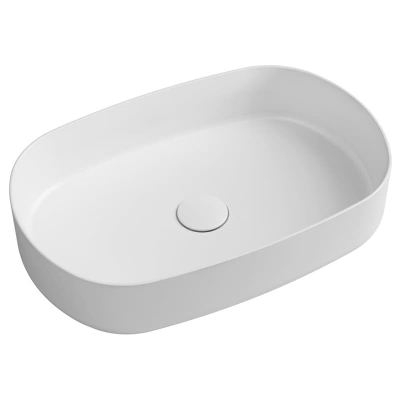 ISVEA - INFINITY OVAL keramické umývadlo na dosku, 55x36cm, biela matná 10NF65055-2L 1