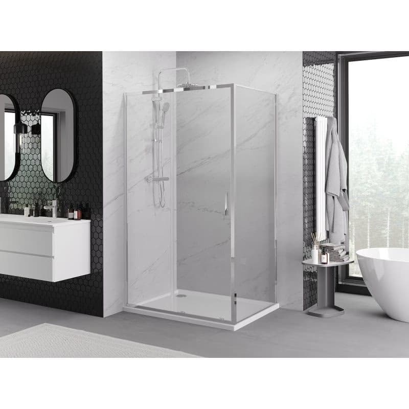 MEXEN/S - Exo sprchovací kút, posuvné dvere 90 x 85, transparent, chróm 8151-090-085-01-00 4