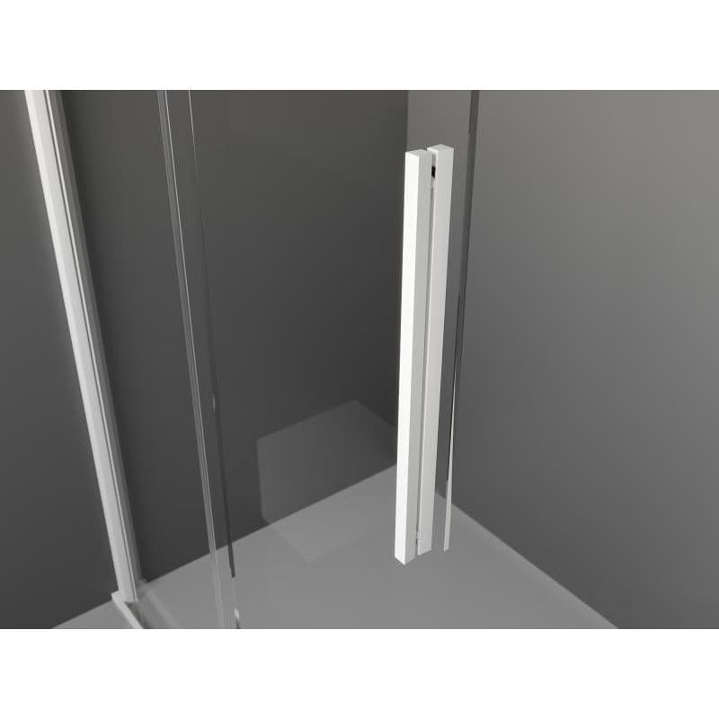 MEXEN/S - Velar L Sprchová zástena posuvná Walk-in 100 x 200, grafit 8 mm, biela 871-100-003-43-20 5