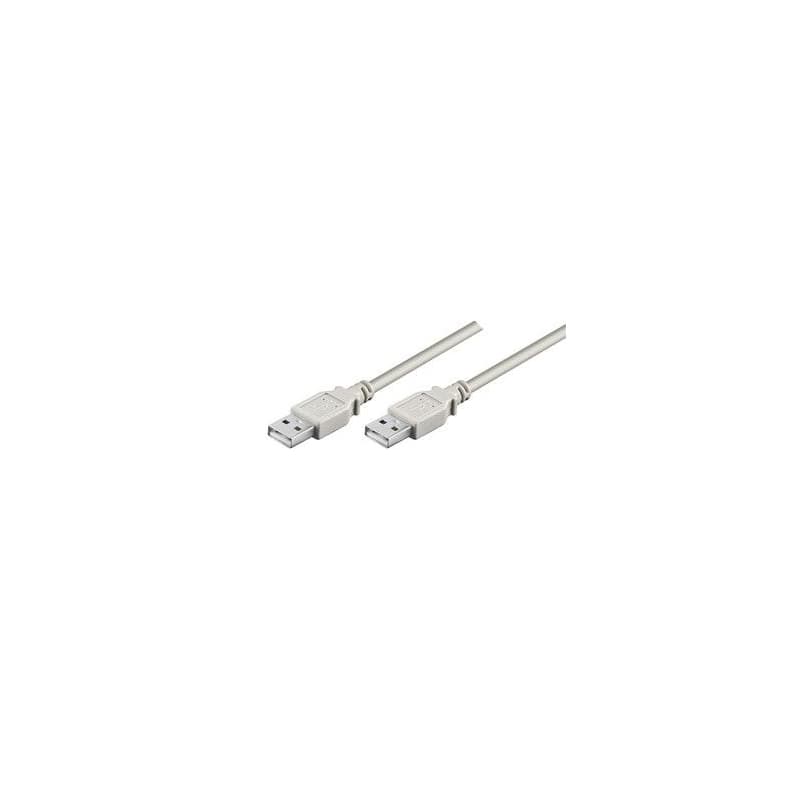 USB kábel (2.0), USB A samec - USB A samec, 1.8m, šedý, High Speed, DOPRODEJ 1