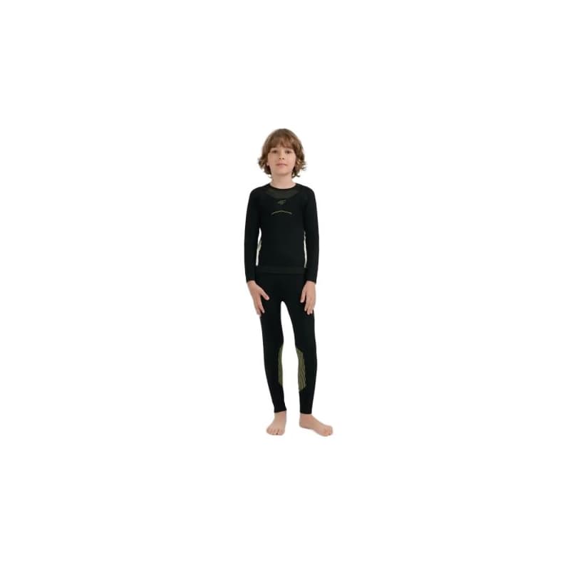 Chlapčenské termoprádlo vrchný a spodný diel 4F JUNIOR SEAMLESS UNDERWEAR M248-4FJWAW25USEAM248-20S-DEEP BLACK