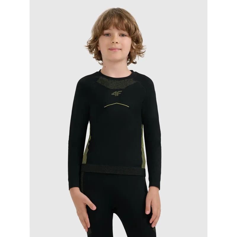 Chlapčenské termoprádlo vrchný a spodný diel 4F JUNIOR SEAMLESS UNDERWEAR M248-4FJWAW25USEAM248-20S-DEEP BLACK 4