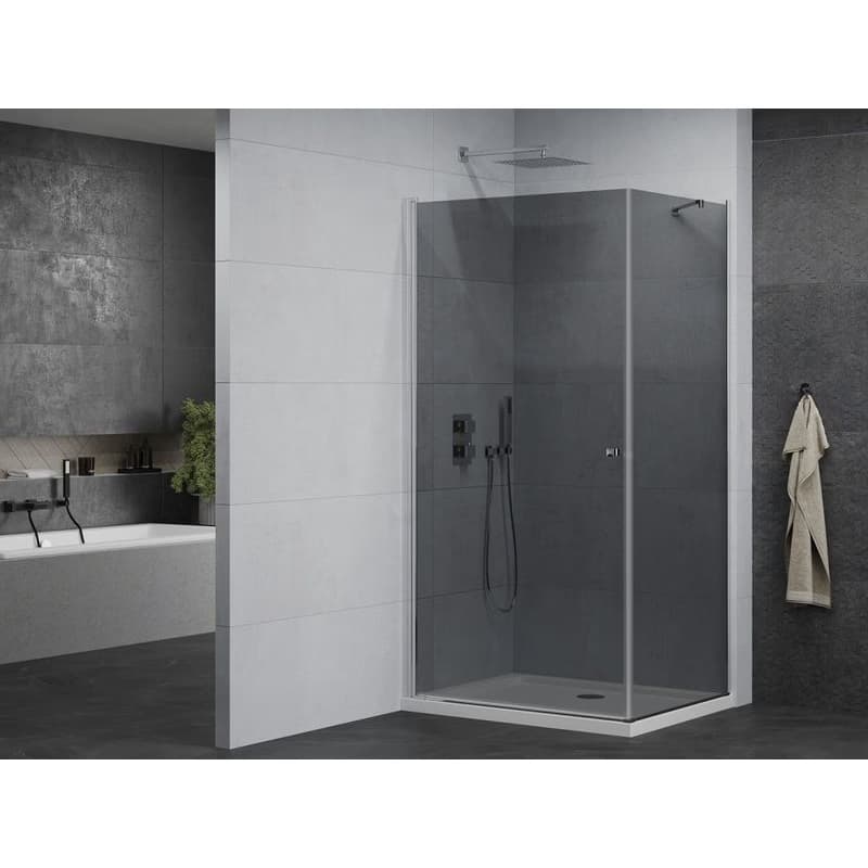 MEXEN/S - Pretória sprchovací kút 80x120, grafit, chróm + sprchová vanička vrátane sifónu 852-080-120-01-40-4010 2