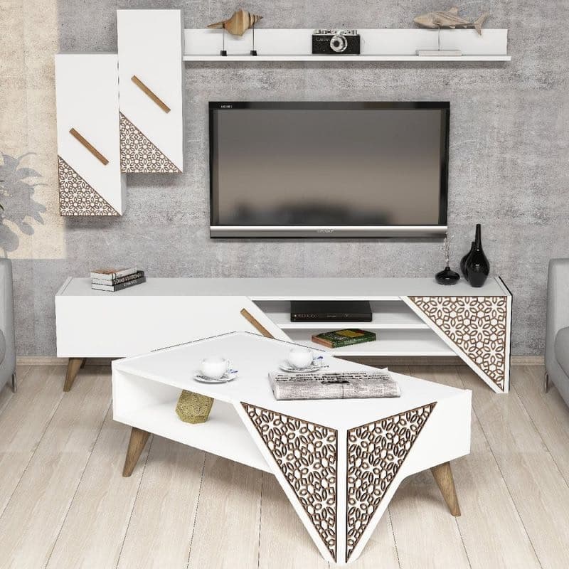 Living Room Furniture Set Beril - White 1