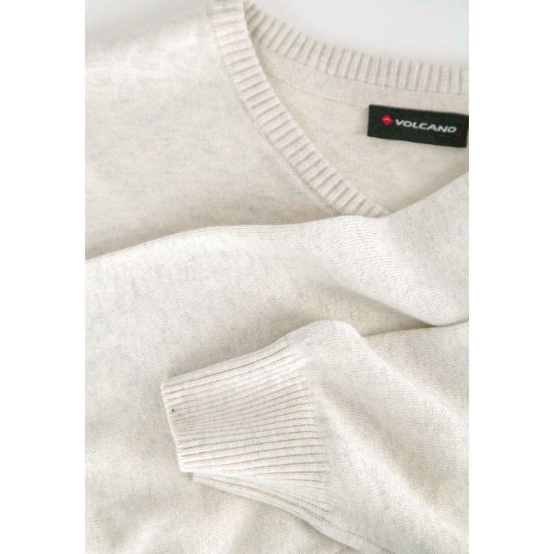Pánsky sveter VOLCANO S-STIG-101M-CREAM MEL 5