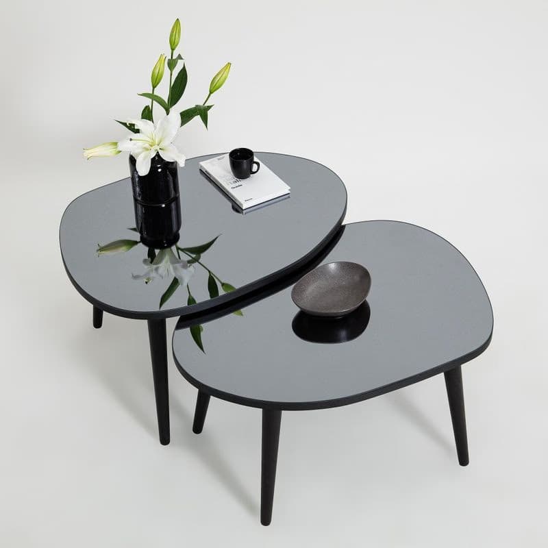 Sada odkladacích stolíkov (2 kusy) Gusto Set- Black, Fume 6