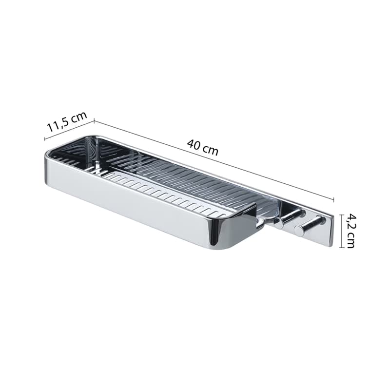 Gedy - Il GIGLIO polička, 400x42x115, chróm A91813 2