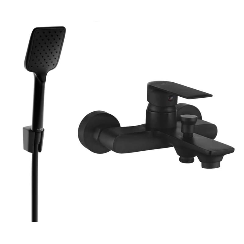 MEXEN/S - R62 Royo vaňová batéria so sprchou set, čierna 7223R62-70 1