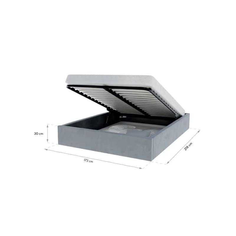 FDM Čalúnená manželská posteľ ORLANDO | 160 x 200 cm Farba: Sivá 3