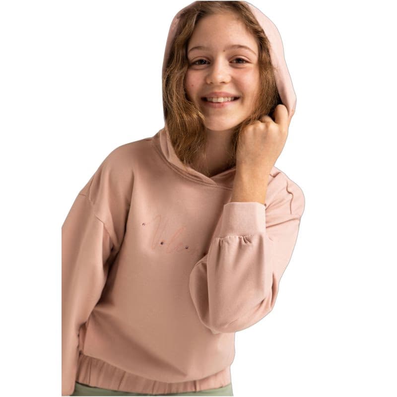 Dievčenská mikina s kapucňou VOLCANO B-MILEY JUNIOR 414 PINK LIGHT 2