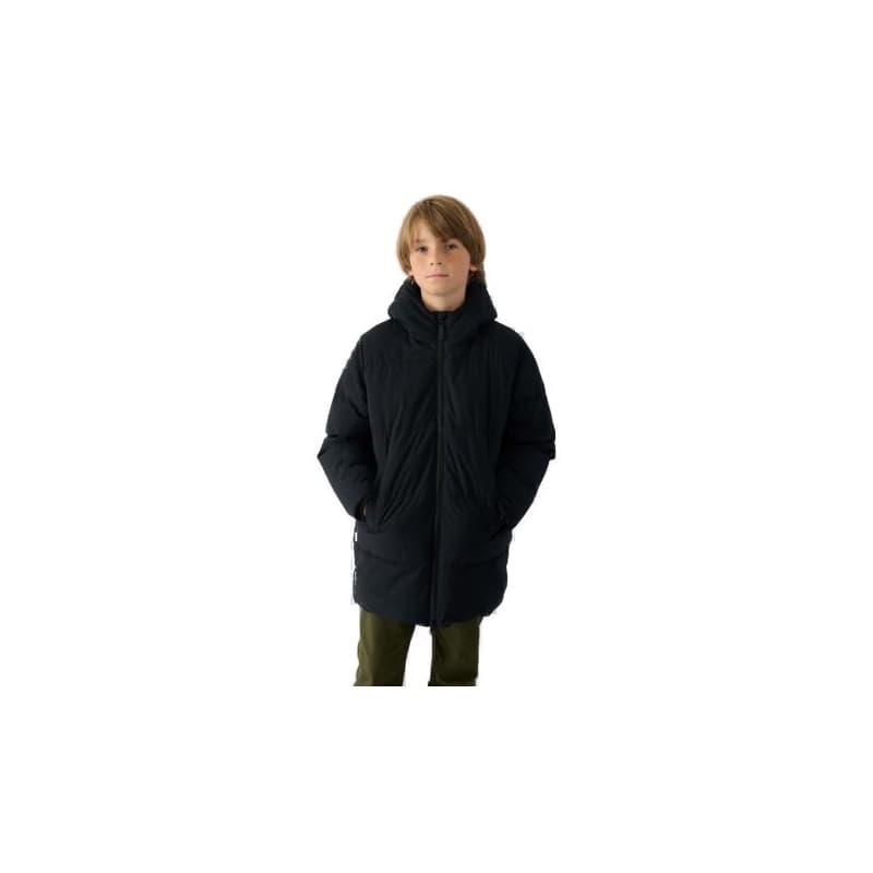 Chlapčenská bunda 4F JUNIOR DOWN JACKET-JWAW24TDJAM464-20S-DEEP BLACK