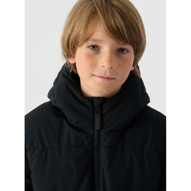 Chlapčenská bunda 4F JUNIOR DOWN JACKET-JWAW24TDJAM464-20S-DEEP BLACK 2