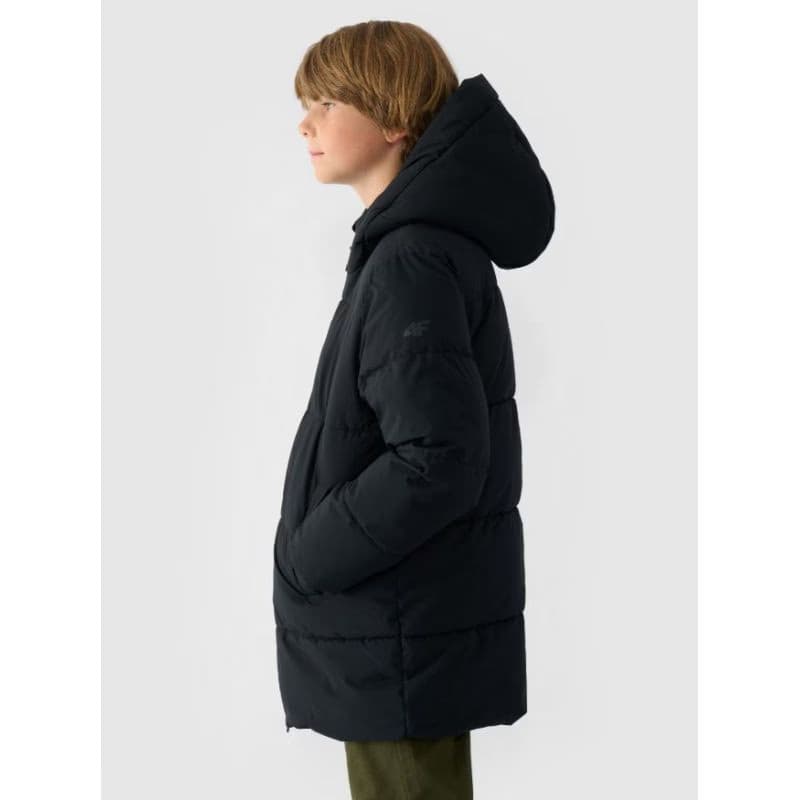 Chlapčenská bunda 4F JUNIOR DOWN JACKET-JWAW24TDJAM464-20S-DEEP BLACK 3
