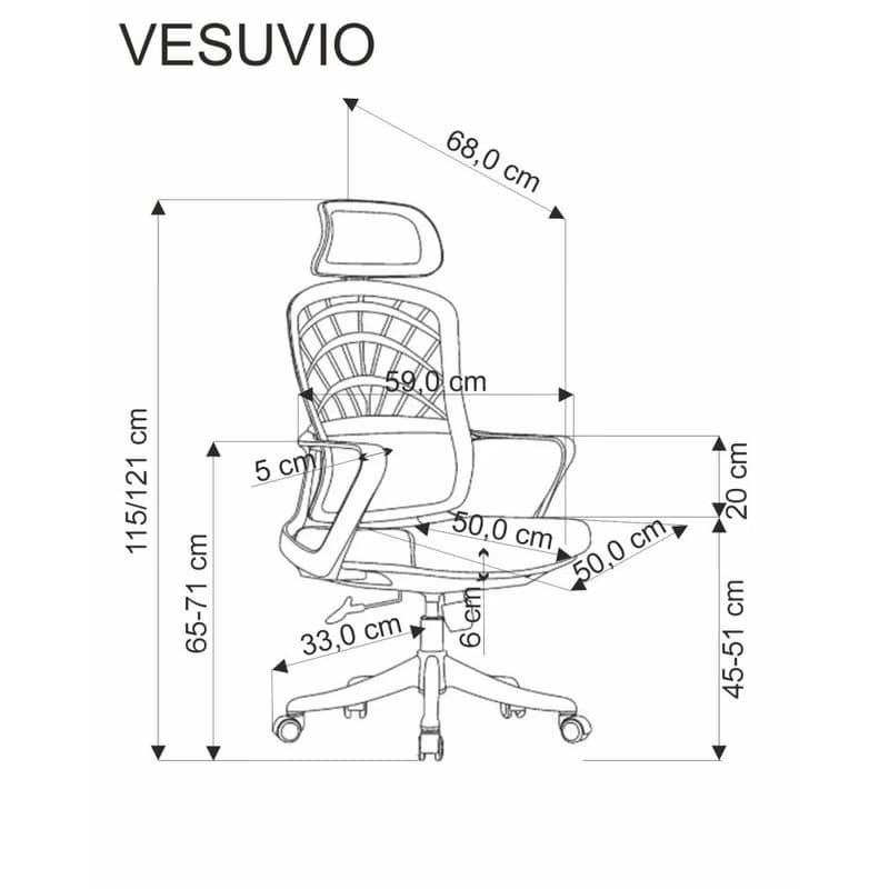Kancelárske kreslo VESUVIO Halmar 6