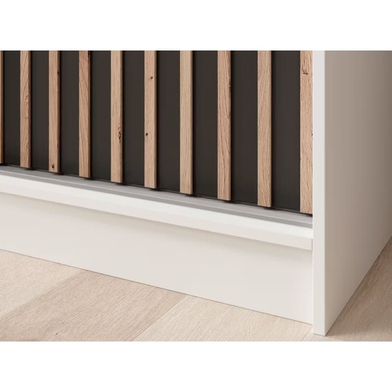 ArtAdrk Šatníková skriňa IDA | biela / čierna 200 cm 4