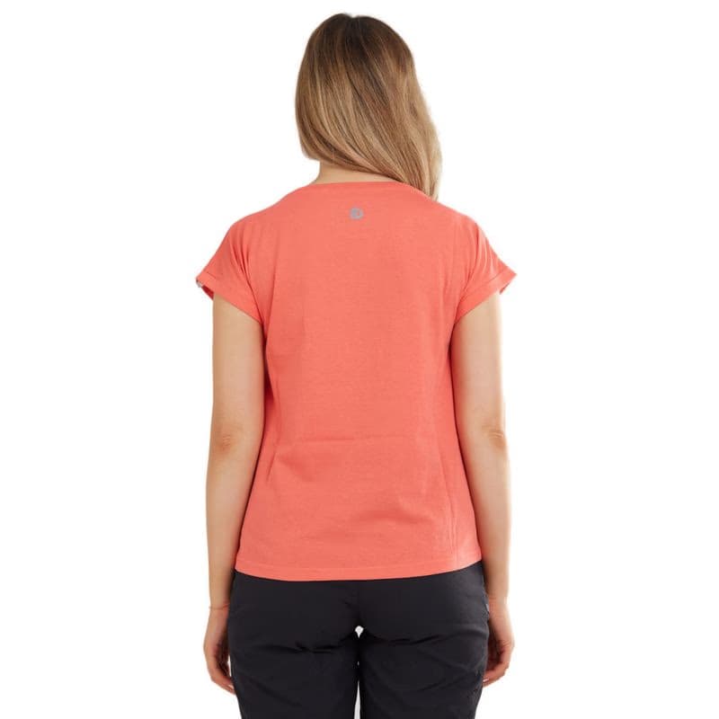 Dámske turistické tričko s krátkym rukávom FUNDANGO Atmos T-shirt-352-coral 3
