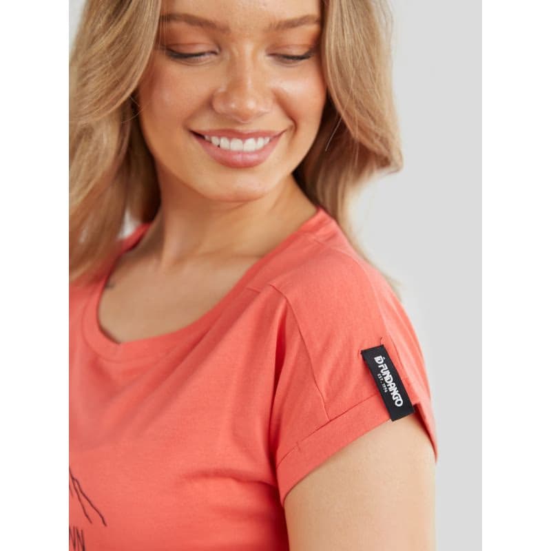 Dámske turistické tričko s krátkym rukávom FUNDANGO Atmos T-shirt-352-coral 4