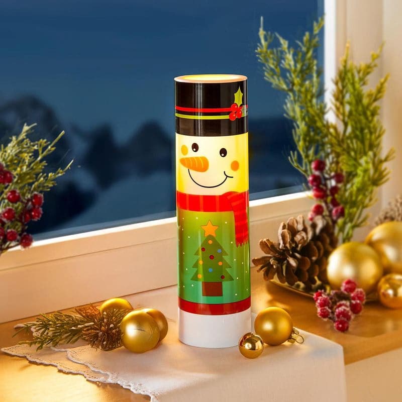 LED sviečka snehuliak 1