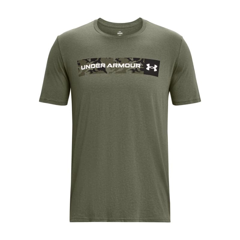 Pánske tričko s krátkym rukávom UNDER ARMOUR UA CAMO CHEST STRIPE SS-GRN 4