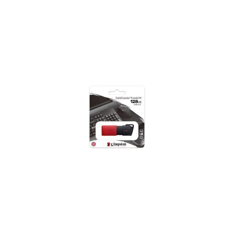 Kingston Flash Disk 128GB USB3.2 Gen 1 DataTraveler Exodia M (Black + Red) 6