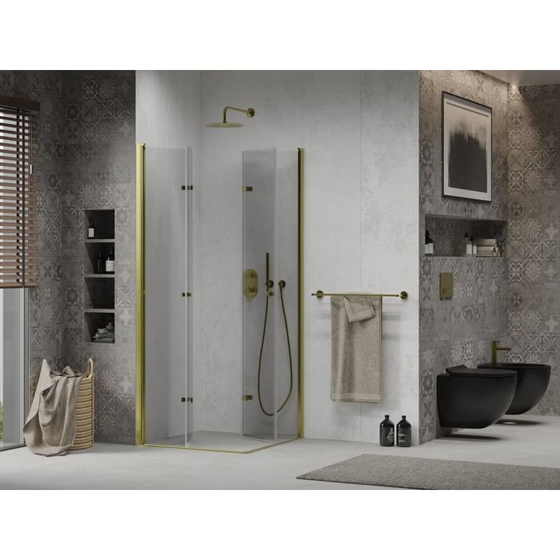 MEXEN/S - Lima Duo sprchovací kút 80 x 80, transparent, zlato 856-080-080-50-00-02 4