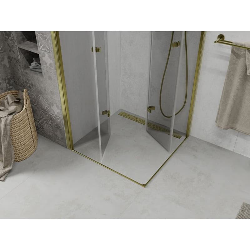 MEXEN/S - Lima Duo sprchovací kút 80 x 80, transparent, zlato 856-080-080-50-00-02 6