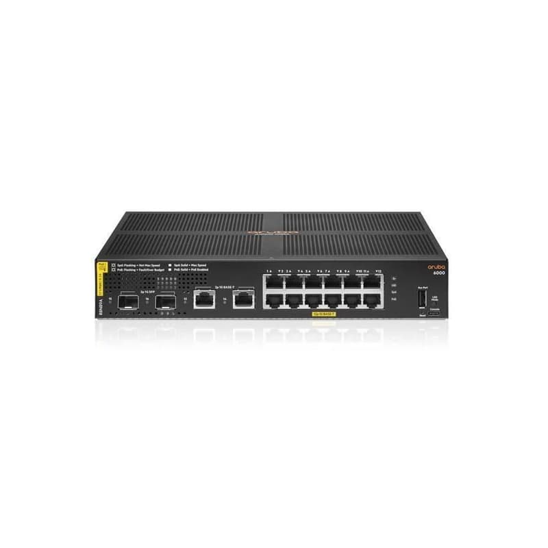HPE Aruba Networking CX 6000 12G Class4 PoE 2G/2SFP 139W Switch R8N89AR RENEW 1