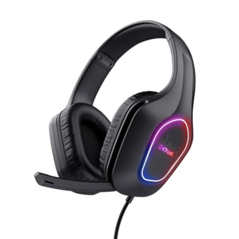 TRUST Herné slúchadlá GXT 416 ZIROX, LED, USB, 3.5mm Jack, čierna