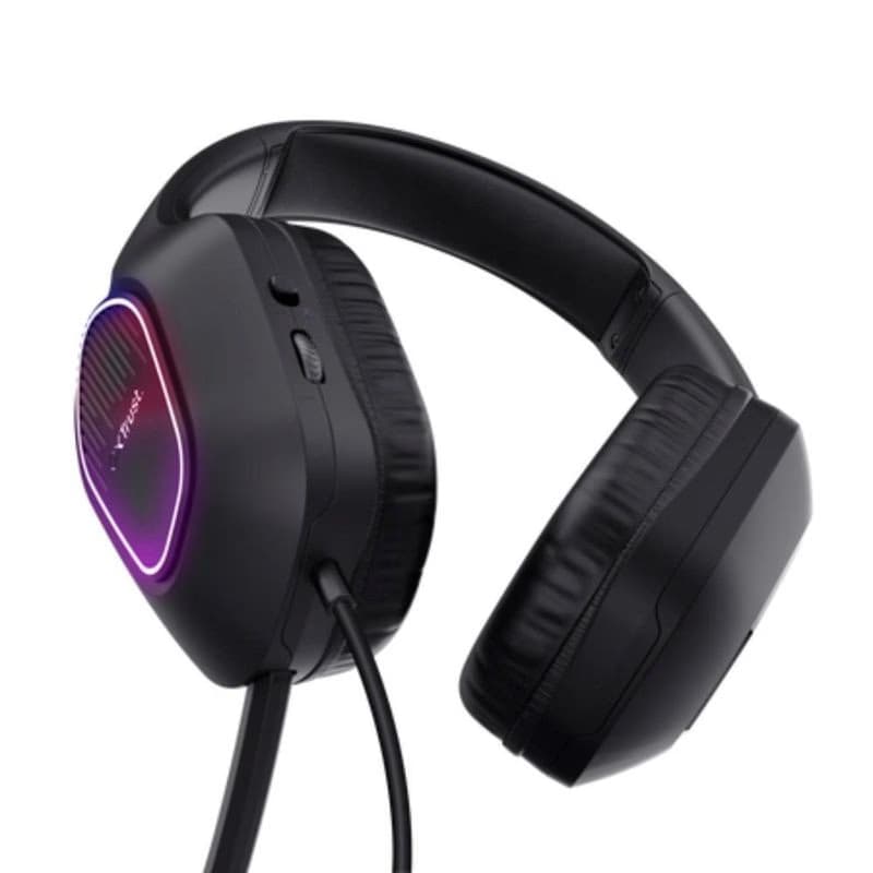 TRUST Herné slúchadlá GXT 416 ZIROX, LED, USB, 3.5mm Jack, čierna 2