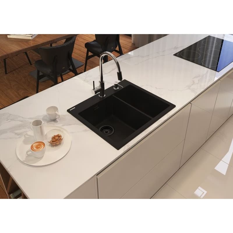 DEANTE DEANTE - Eridan čierna - Granitový drez, 1.5 - bowl ZQE_N503 3