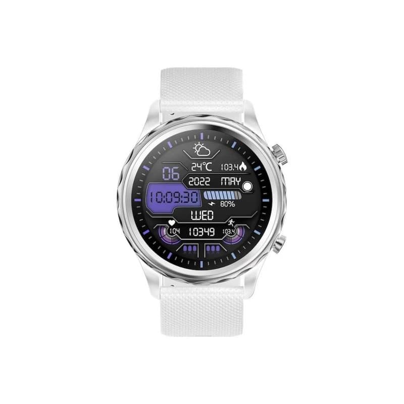 CARNEO Queen HR+/44mm/Silver/Šport Band/White 3