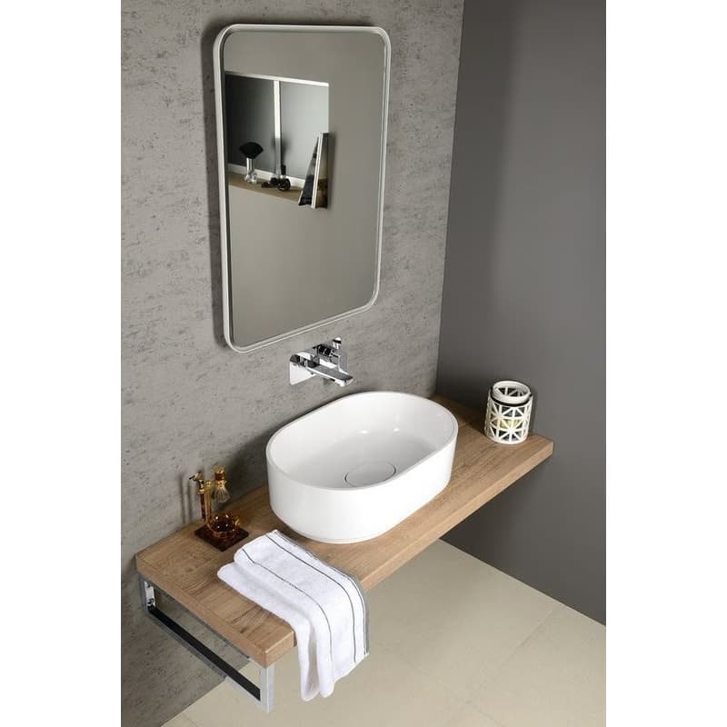 SAPHO - FLOAT LED podsvietené zrkadlo 60x80cm, biela 22572 3