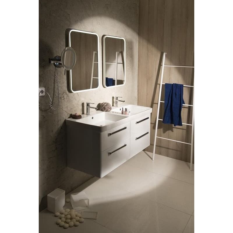 SAPHO - FLOAT LED podsvietené zrkadlo 60x80cm, biela 22572 4
