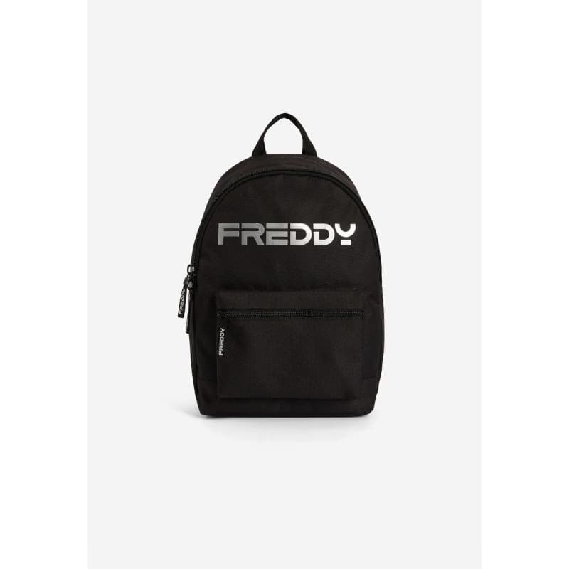 Dámsky batoh FREDDY Backpack with a silver logo and outer pocket-Black 2