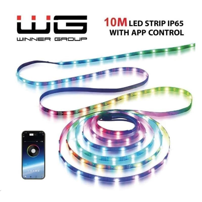 WG - Chytrý LED pásik WG11, 10 metrov, s aplikáciou, IP 65, so sieťovým adaptérom 2