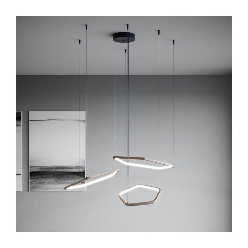 Eglo 390505 - Stmievateľný LED luster na lanku ESTRELLA LED/50W/230V, mosadz + diaľkové ovládanie 390505