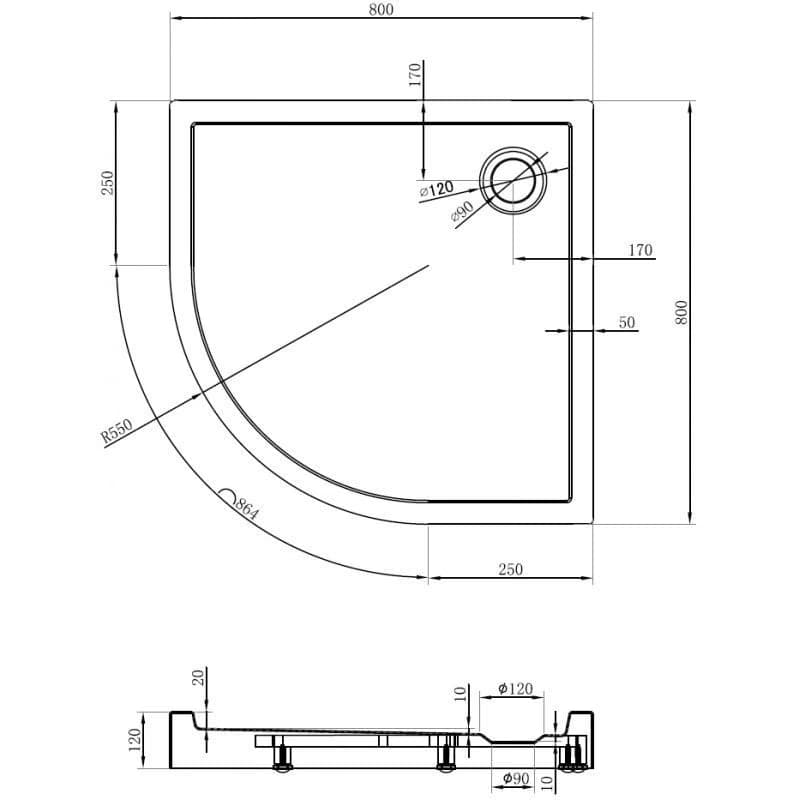Mexen Flow 80 x 80 cm 46Q708080H 6