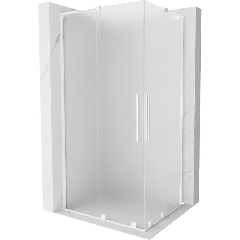 MEXEN/S - Velar L Duo sprchovací kút, posuvné dvere 90 x 80, dekor, biela 871-090-080-02-33-20