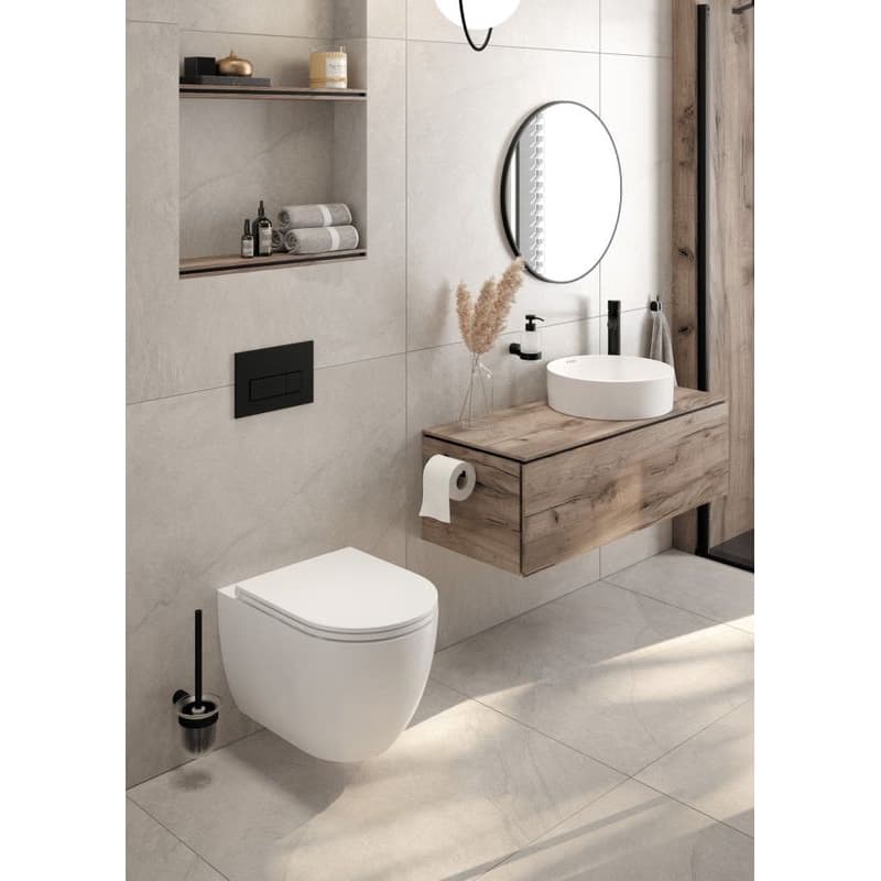 DEANTE - Okrúhle zrkadlo nero, závesné, v ráme - okrúhle ADR_N831 2