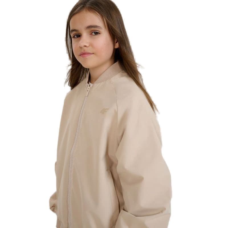 Dievčenská bunda 4F JUNIOR JACKET F184-82S-LIGHT BROWN 2