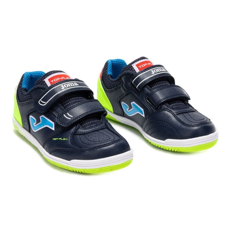 Chlapčenské futbalové kopačky halové JOMA Top Flex 2533 K IC navy blue green 2