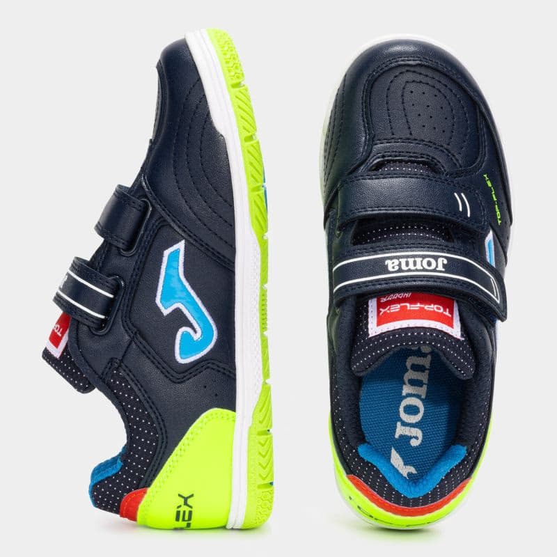 Chlapčenské futbalové kopačky halové JOMA Top Flex 2533 K IC navy blue green 3