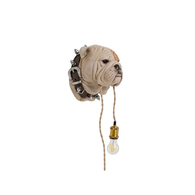 Animal Dog Head nástenná lampa béžová 25 cm 1