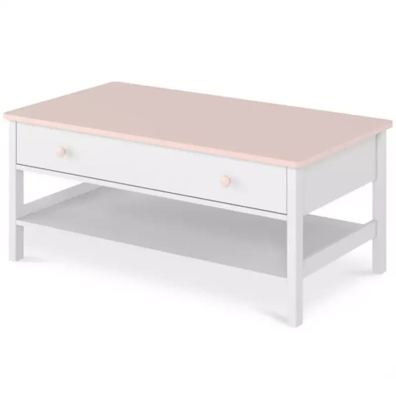 Konferenčný stolík 1S Luna LN-15 biely/ružové 1
