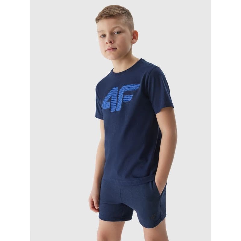 Chlapčenské teplákové kraťasy 4F JUNIOR SHORTS CAS-JWSS24TSHOM272-31S-NAVY 3