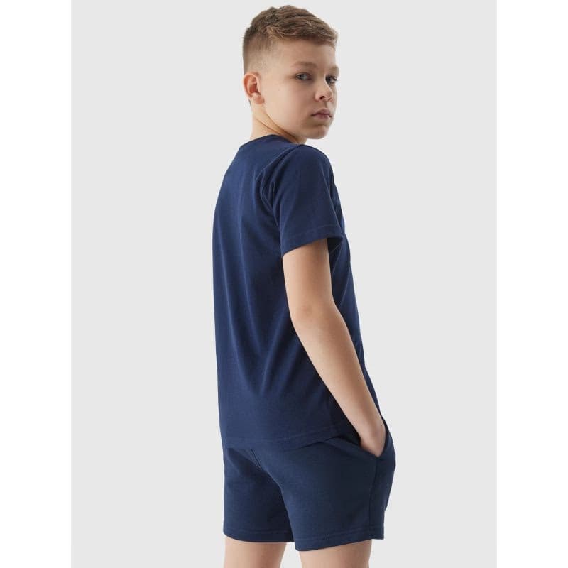 Chlapčenské teplákové kraťasy 4F JUNIOR SHORTS CAS-JWSS24TSHOM272-31S-NAVY 4