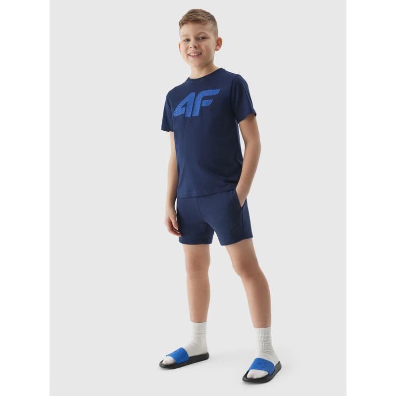 Chlapčenské teplákové kraťasy 4F JUNIOR SHORTS CAS-JWSS24TSHOM272-31S-NAVY 5