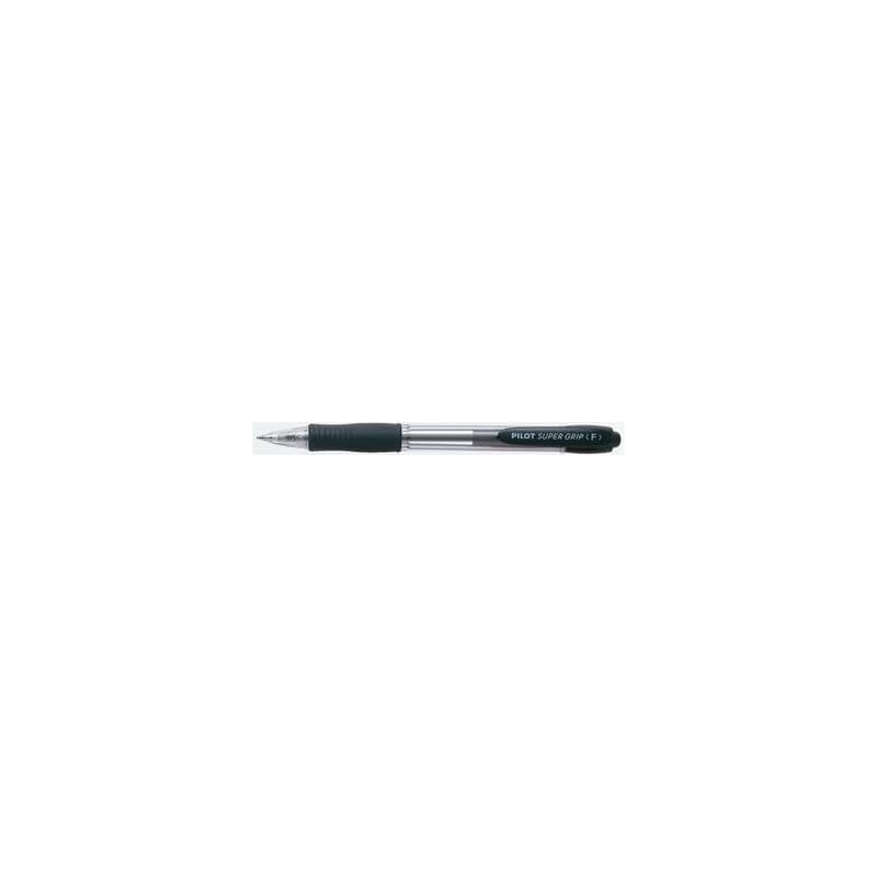 Guľôčkové pero Pilot super grip 0,7mm čierne / náplň 2110 telo číre 1